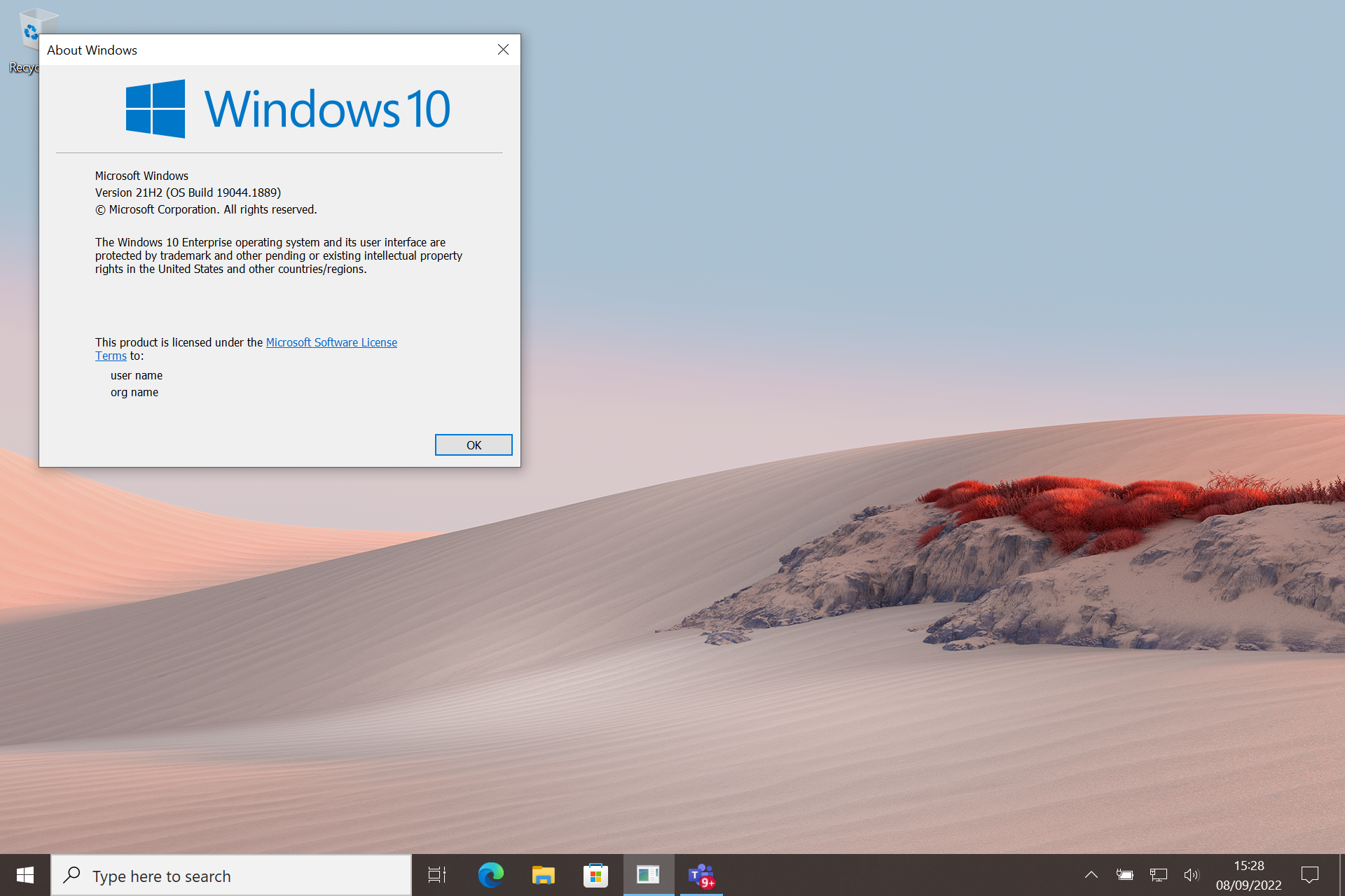 Windows 10 auf Microsoft Surface installiert